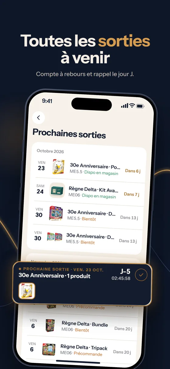 Les sorties à venir